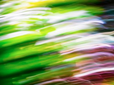 Blurry movement showing dynamic flow in room